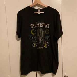 Witchy Gothic Halloween Fortune Teller Palmistry T-Shirt